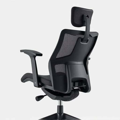 Cadeira de escritório ergonômica com ajuste de altura e apoio lombar